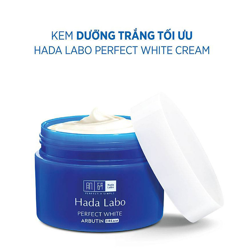 Kem Dưỡng Trắng Hada Labo Perfect White Cream (50g) - Chính Hãng Pure Beauty